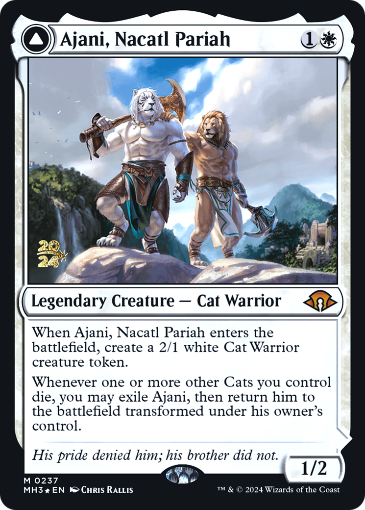 Ajani, Nacatl Pariah // Ajani, Nacatl Avenger (PRE-237S) - Modern Horizons 3 Promos Foil