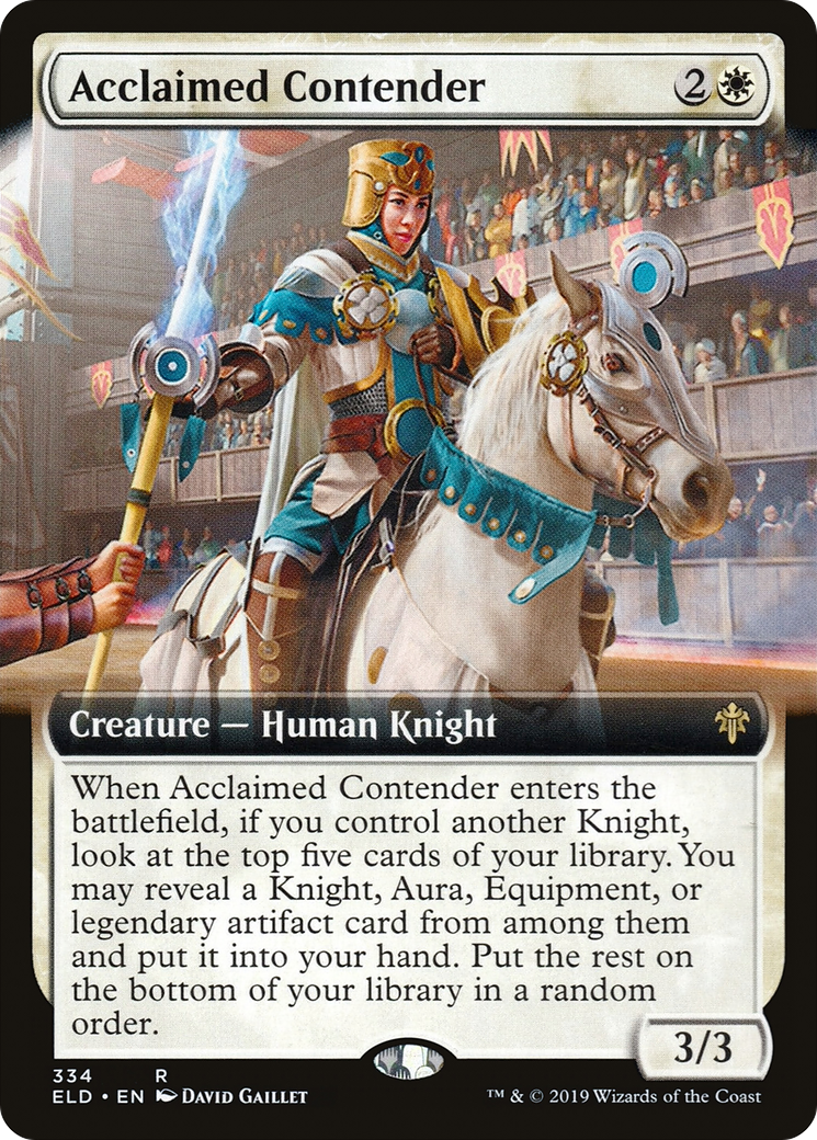 Acclaimed Contender (Extended Art) (ELD-334) - Throne of Eldraine: (Extended Art)