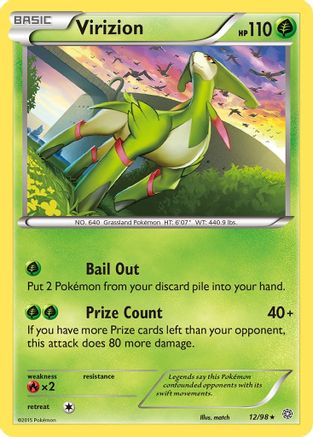 Virizion 012 - Holofoil XY Ancient Origins - Holo Rare