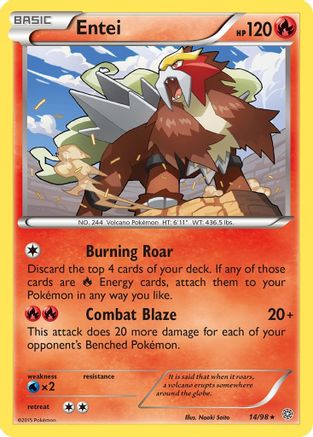 Entei (14) 014/98 XY Ancient Origins - Rare