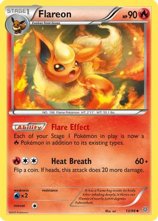 Flareon 013/98 - Reverse Holofoil XY Ancient Origins - Uncommon