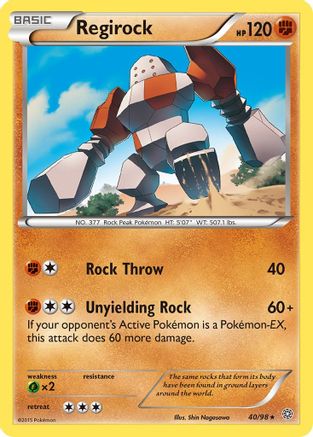 Regirock 040/98 - Reverse Holofoil XY Ancient Origins - Rare