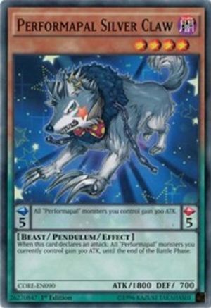 Performapal Silver Claw (CORE-EN090) - Clash of Rebellions 1st Edition