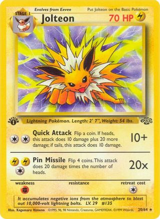 Jolteon (20) 020/64 - Unlimited Jungle - Rare