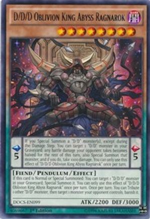 D/D/D Oblivion King Abyss Ragnarok (DOCS-EN099) - Dimension of Chaos 1st Edition