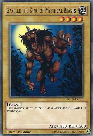 Gazelle the King of Mythical Beasts (YGLD-ENB10) - King of Games: Yugi's Legendary Decks 1st Edition