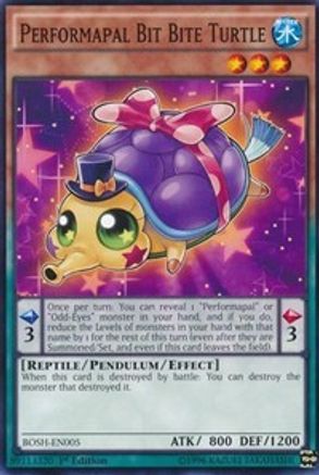 Performapal Bit Bite Turtle (BOSH-EN005) - Breakers of Shadow 1st Edition