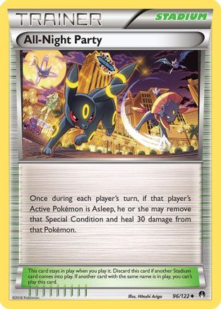 All-Night Party 096/122 - Reverse Holofoil XY BREAKpoint - Uncommon