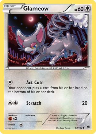 Glameow 093/122 XY BREAKpoint - Common