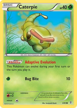 Caterpie 003/83 - Reverse Holofoil Generations - Common