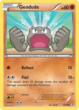 Geodude 043 - Reverse Holofoil Generations - Common
