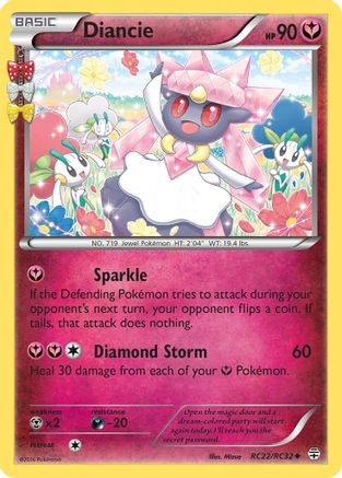 Diancie RC22/RC32 - Holofoil Generations Radiant Collection - Uncommon