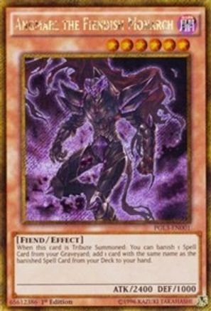Angmarl the Fiendish Monarch (PGL3-EN001) - Premium Gold: Infinite Gold 1st Edition