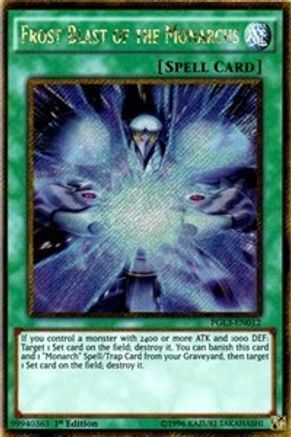 Frost Blast of the Monarchs (PGL3-EN012) - Premium Gold: Infinite Gold 1st Edition
