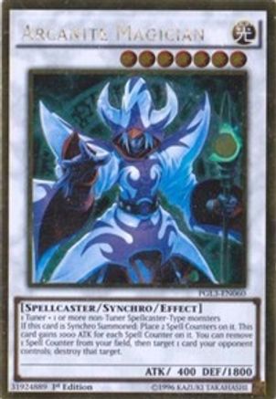 Arcanite Magician (PGL3-EN060) - Premium Gold: Infinite Gold 1st Edition