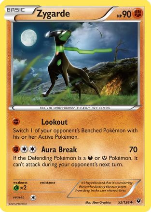 Zygarde (52) 052/124 XY Fates Collide - Uncommon