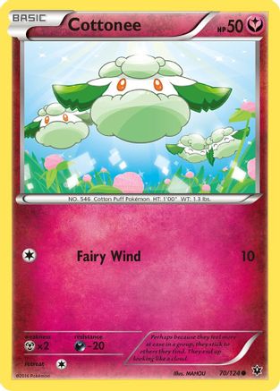 Cottonee 070/124 - Reverse Holofoil XY Fates Collide - Common