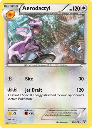 Aerodactyl 076/124 XY Fates Collide - Rare
