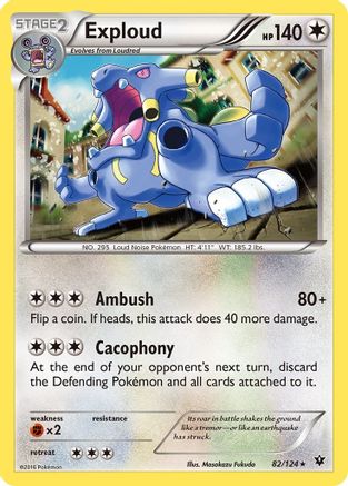 Exploud 082 - Reverse Holofoil XY Fates Collide - Rare