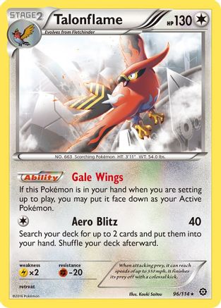 Talonflame 096/114 XY Steam Siege - Rare