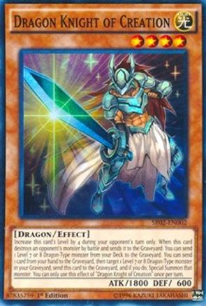 Dragon Knight of Creation (SR02-EN002) - Structure Deck: Rise of the True Dragons 1st Edition