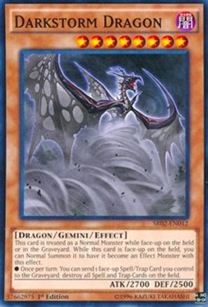 Darkstorm Dragon (SR02-EN012) - Structure Deck: Rise of the True Dragons 1st Edition