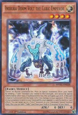 Indiora Doom Volt the Cubic Emperor (MVP1-EN038) - The Dark Side of Dimensions Movie Pack 1st Edition