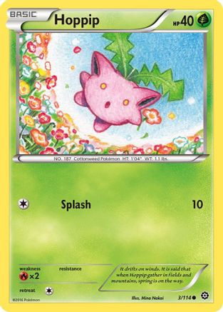 Hoppip 003/114 - Reverse Holofoil XY Steam Siege - Common
