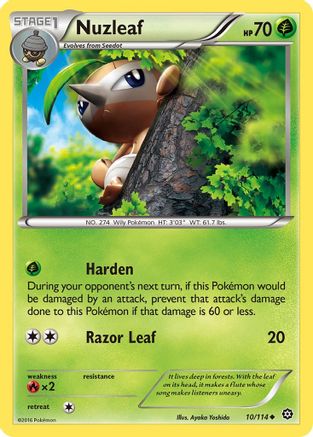 Nuzleaf 010/114 XY Steam Siege - Uncommon