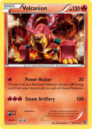 Volcanion 025/114 XY Steam Siege - Rare