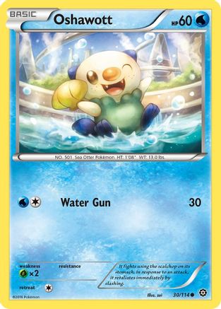 Oshawott 030/114 - Reverse Holofoil XY Steam Siege - Common