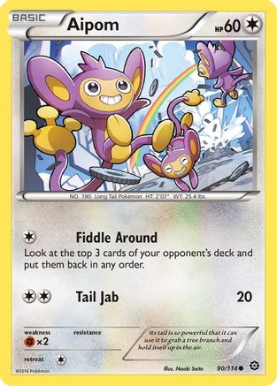 Aipom 090/114 - Reverse Holofoil XY Steam Siege - Common