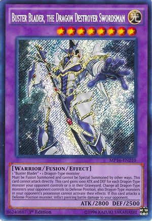 Buster Blader, the Dragon Destroyer Swordsman (MP16-EN210) - 2016 Mega-Tins Mega Pack 1st Edition