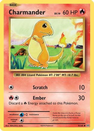 Charmander 009/108 XY Evolutions - Common