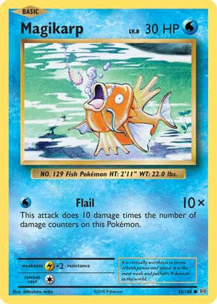 Magikarp 033/108 - Reverse Holofoil XY Evolutions - Common