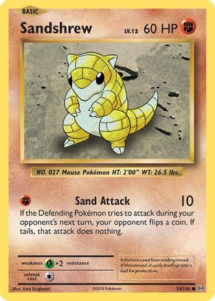 Sandshrew 054/108 XY Evolutions - Common