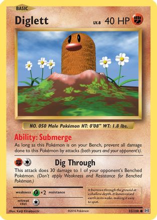 Diglett 055/108 XY Evolutions - Common