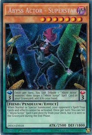 Abyss Actor - Superstar (DESO-EN018) - Destiny Soldiers 1st Edition