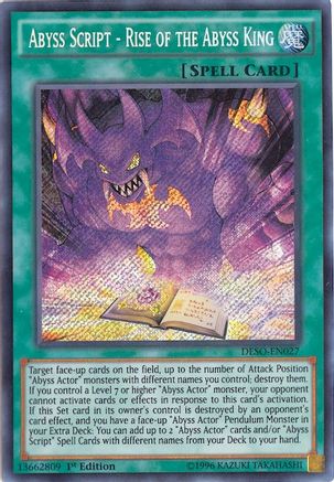 Abyss Script - Rise of the Abyss King (DESO-EN027) - Destiny Soldiers 1st Edition