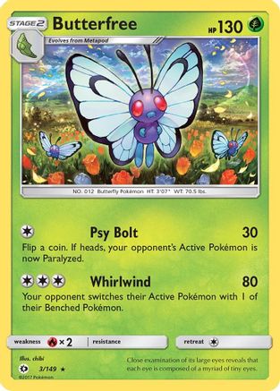 Butterfree 003/149 SM Base Set - Rare