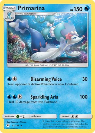 Primarina 041/149 SM Base Set - Rare