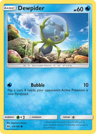 Dewpider 045/149 - Reverse Holofoil SM Base Set - Common