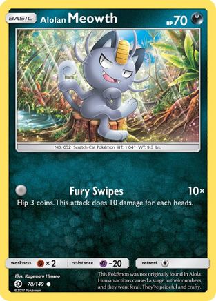 Alolan Meowth 078/149 SM Base Set - Common