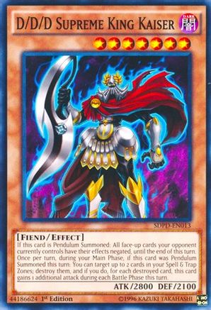 D/D/D Supreme King Kaiser (SDPD-EN013) - Structure Deck: Pendulum Domination 1st Edition