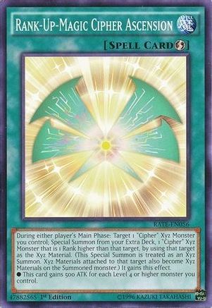 Rank-Up-Magic Cipher Ascension (RATE-EN056) - Raging Tempest 1st Edition