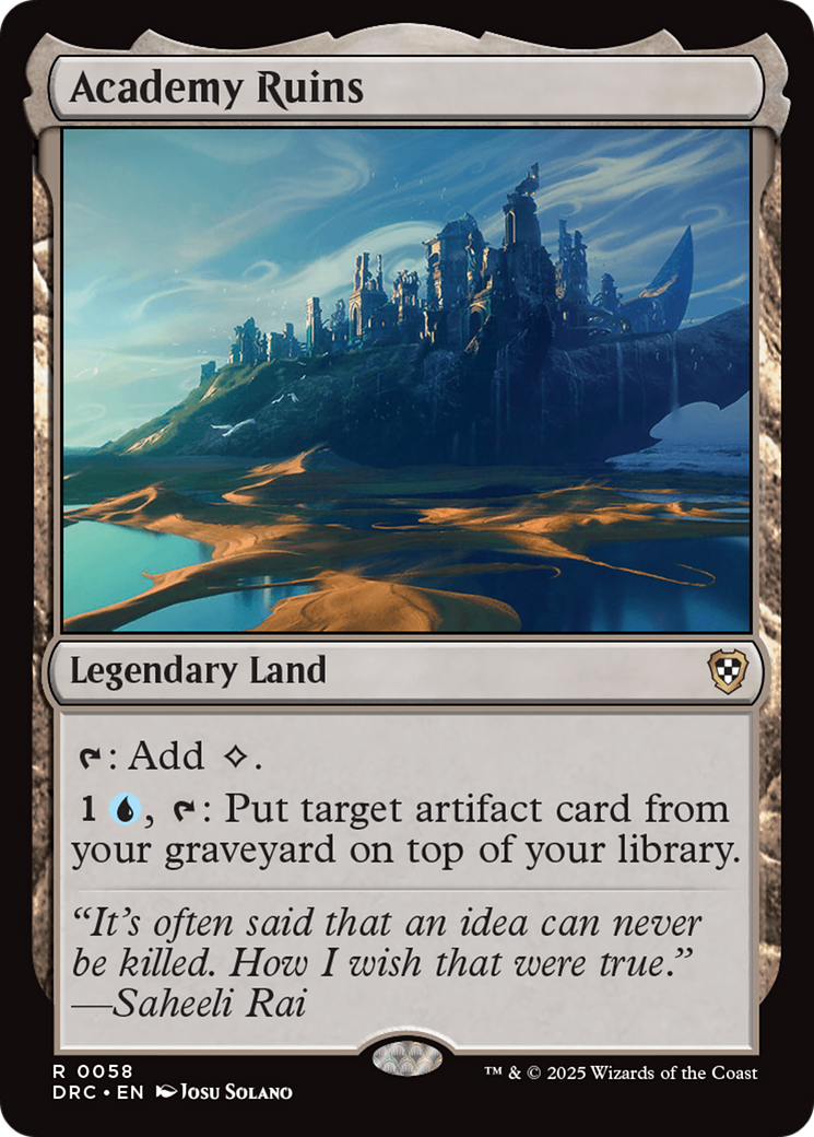Academy Ruins (DRC-058) - Commander: Aetherdrift Foil