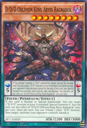 D/D/D Oblivion King Abyss Ragnarok (SP17-EN029) - Star Pack - Battle Royal 1st Edition
