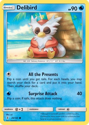Delibird 026/145 SM Guardians Rising - Common
