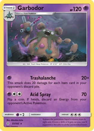Garbodor 051/145 SM Guardians Rising - Rare