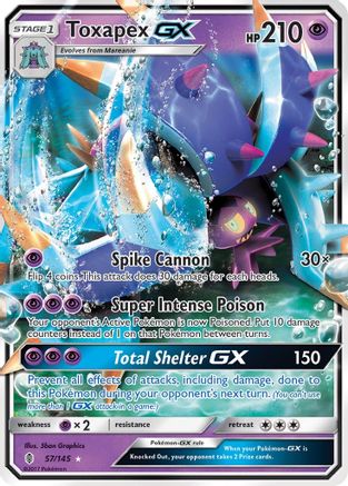 Toxapex GX 057/145 - Holofoil SM Guardians Rising - Ultra Rare